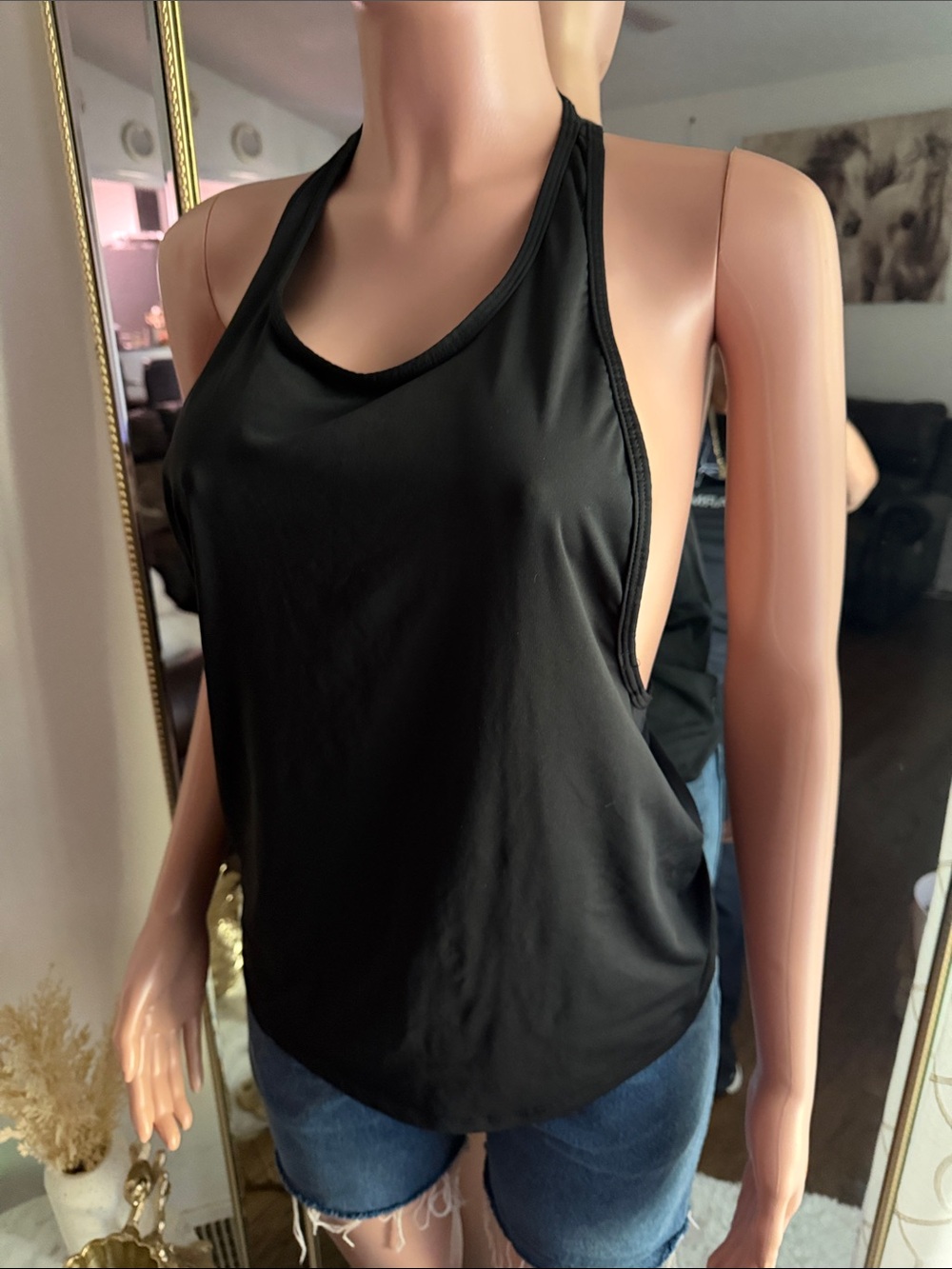 Fabletics Black Racerback Workout Tank - Picture 2 of 5